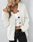 Women's Knitted Warm Button Down Cardigan