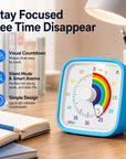 Rainbow visual countdown timer for kids