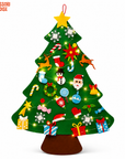 Felt Christmas tree with colorful ornaments