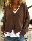 Comfortable Relaxed Fit Knit Cardigan