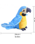 Talking parrot interactive plush toy in red – view 2