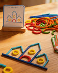 Montessori wooden counting sticks and rings set – view 2