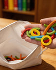 Montessori wooden counting sticks and rings set – view 10