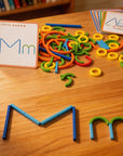 Montessori wooden counting sticks and rings set – view 8