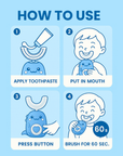 U shaped dinosaur electric toothbrush for kids – view 9