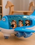 Musical spinning light up toy airplane