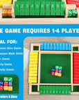 Wooden shut the box dice game board – view 2