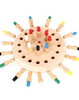 Wooden memory chess color matching game – view 3