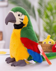 Talking parrot interactive plush toy in red – view 4