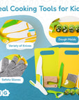 Kids cooking set with kid-safe knives and cutting board – view 8