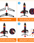 Foam rocket launcher toy launching outdoors – view 2