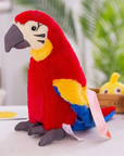 Talking parrot interactive plush toy in red – view 3
