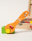 Wooden toy tool set with tool box and pretend tools – view 5