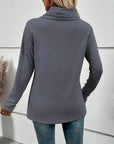 Elegant Cowl Neck Long Sleeve Sweater