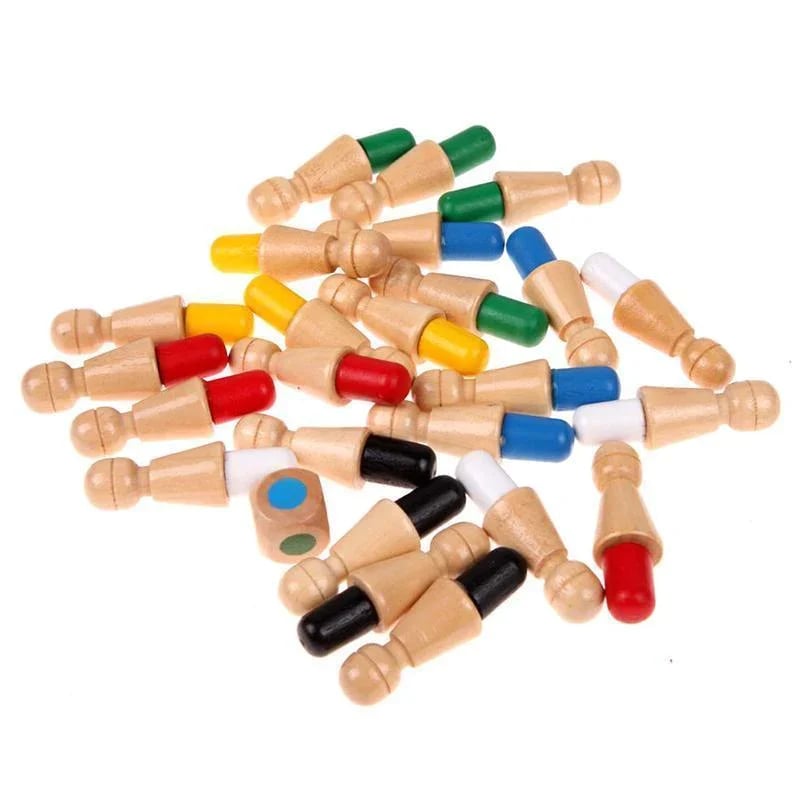 Wooden memory chess color matching game – view 4