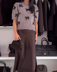 Bow-Decorated Crew-Neck Sweater