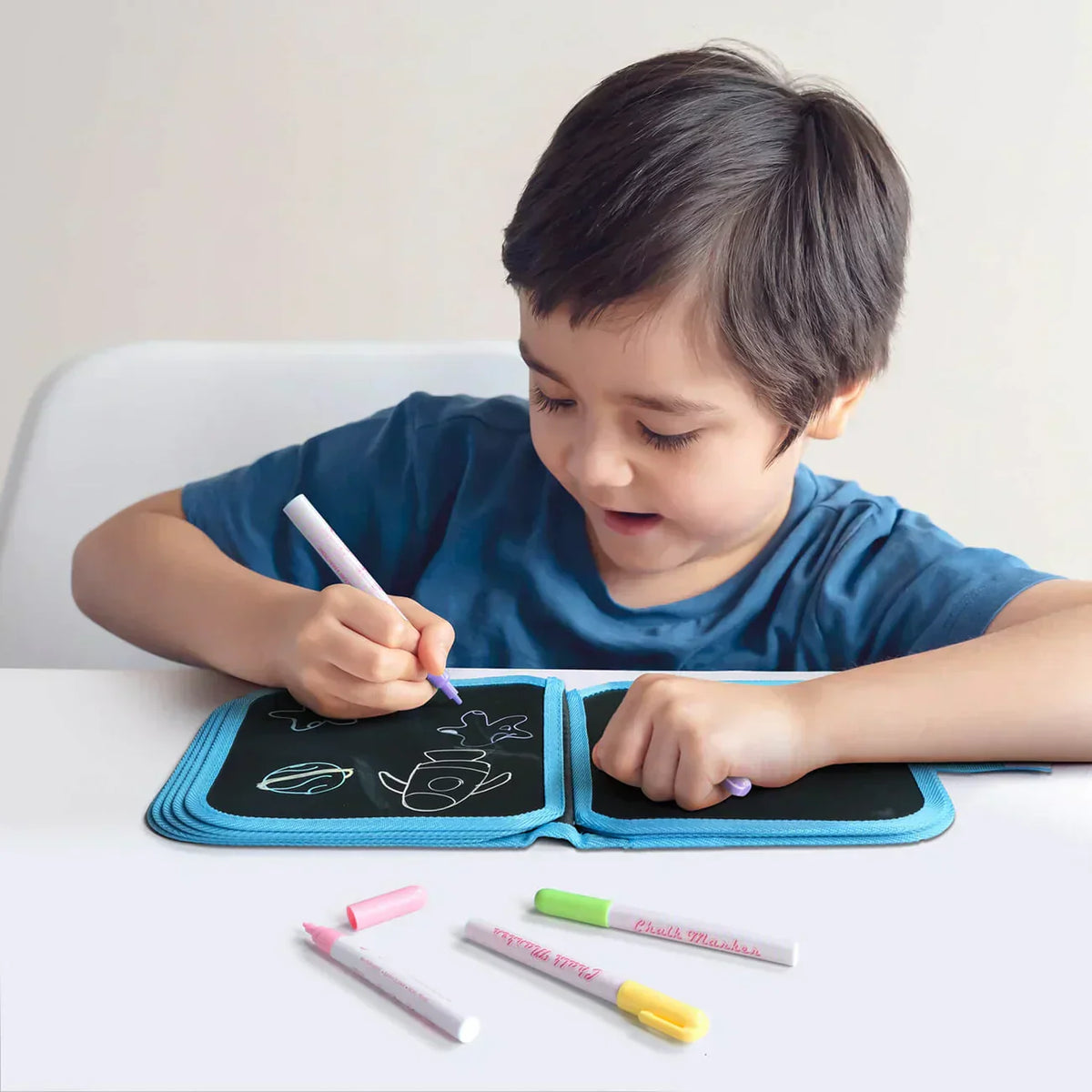 Reusable kids scribble book with markers – view 8