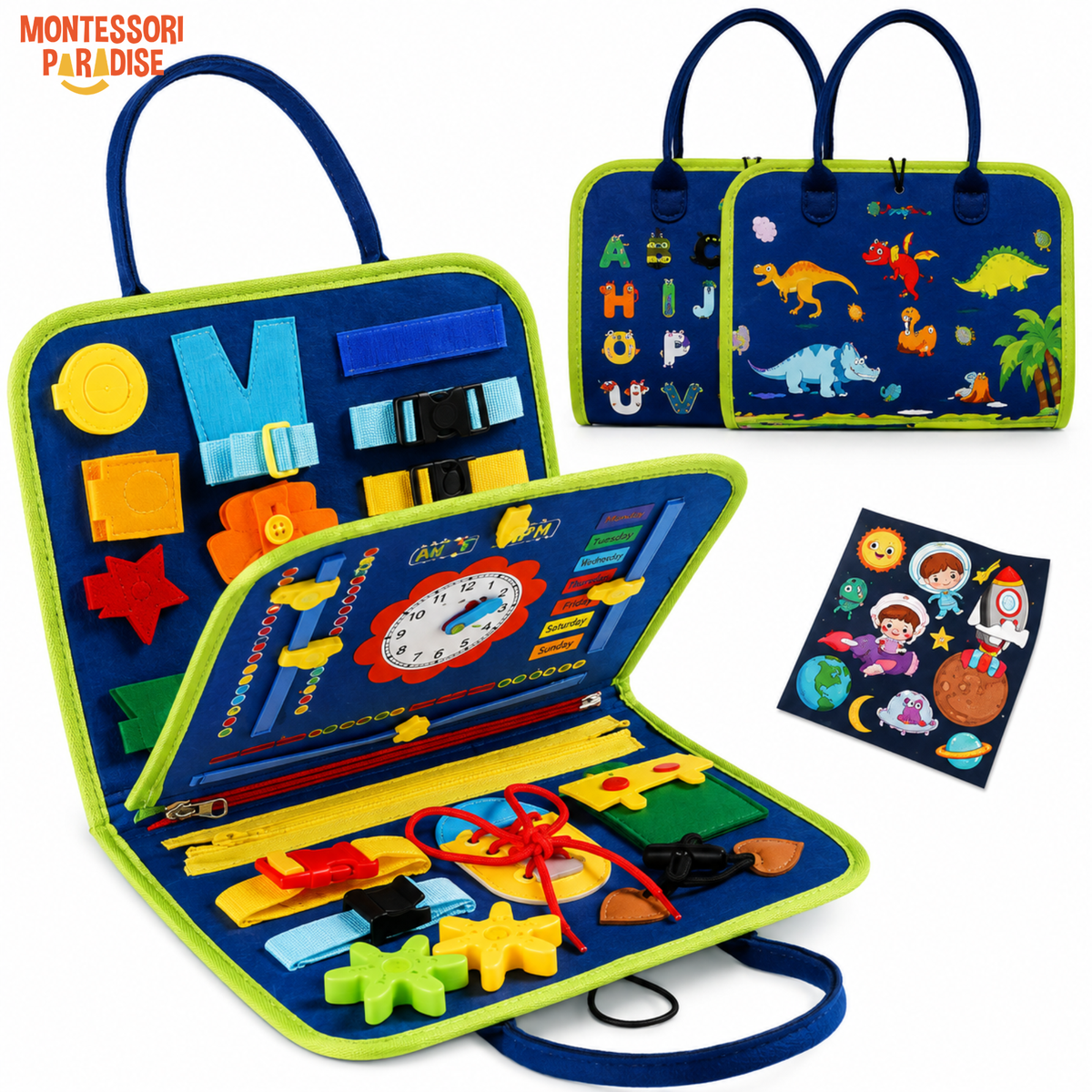Travel busy board for toddlers