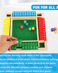 Wooden shut the box dice game board – view 4
