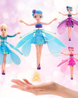 Hand controlled flying fairy toy glowing
