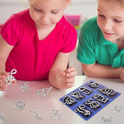 Metal wire brain teaser puzzles set – view 3