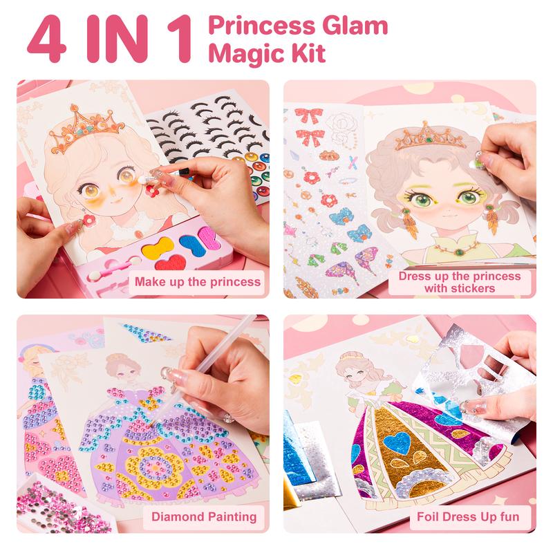 Princess sticker book with paper makeup and gems – view 2