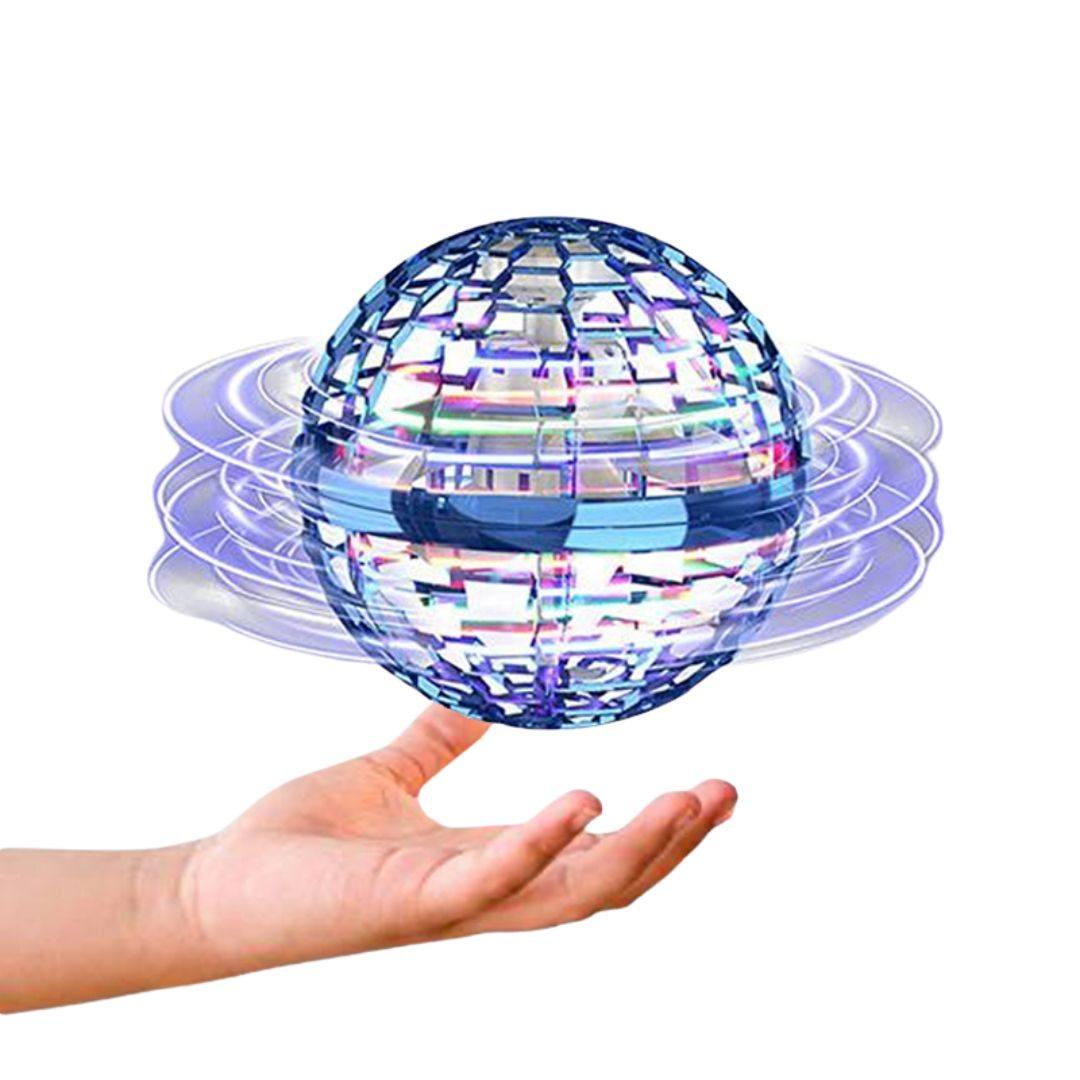 Hover ball flying orb glowing with colorful LED lights