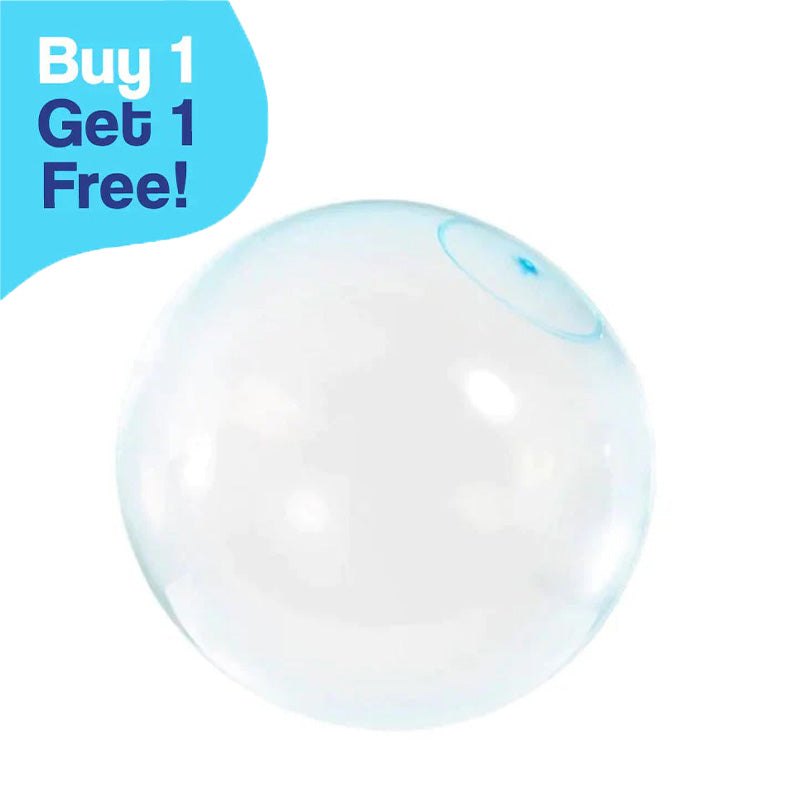 Giant bubble ball being tossed by kids outdoors – view 2
