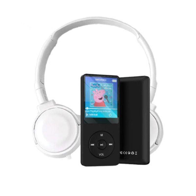 Kids MP3 player with wired headphones in pink – view 2