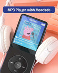 Kids MP3 player with wired headphones in pink – view 4