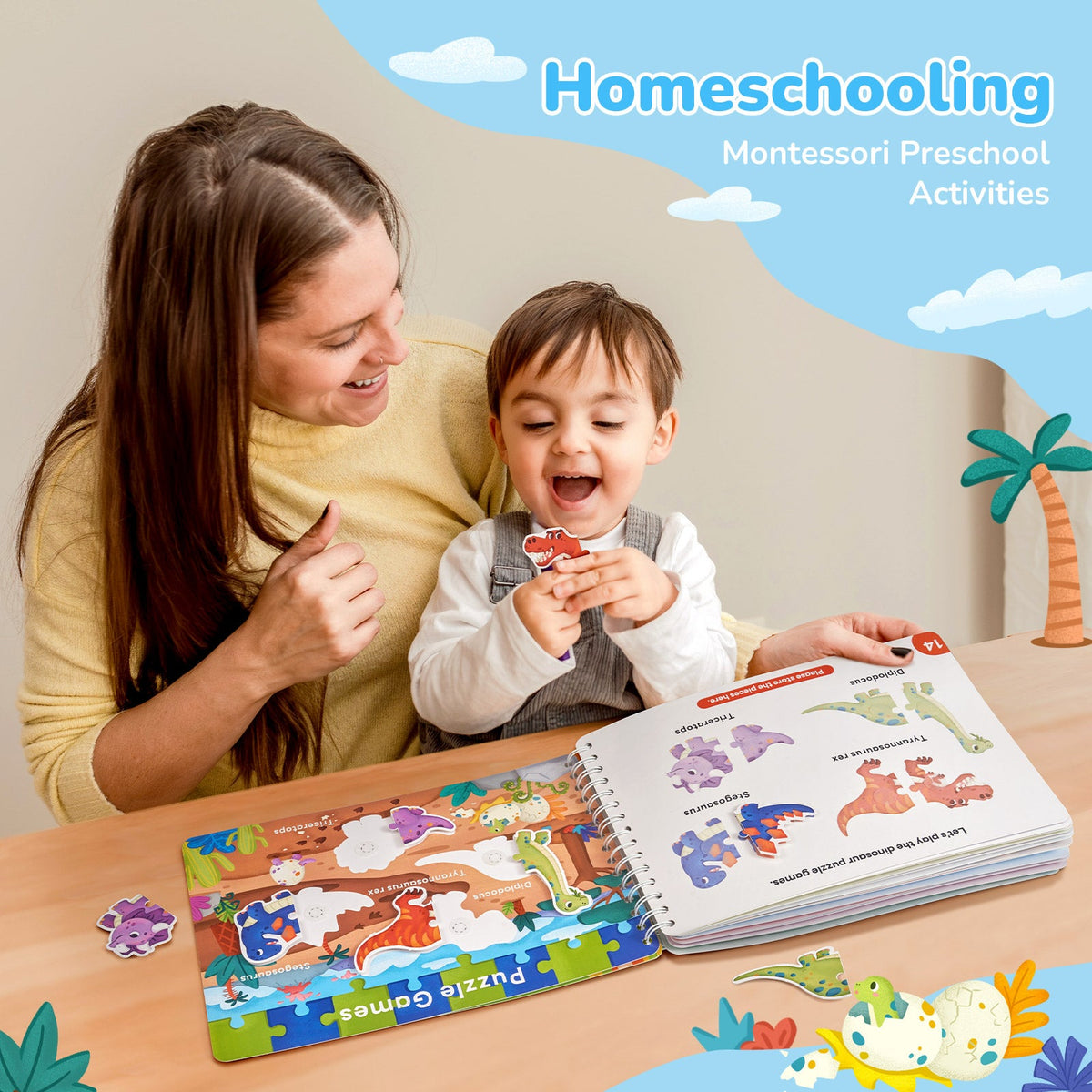 Preschool busy book with learning activities – view 2