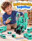 Magnetic tiles set built into a toy vehicle – view 2