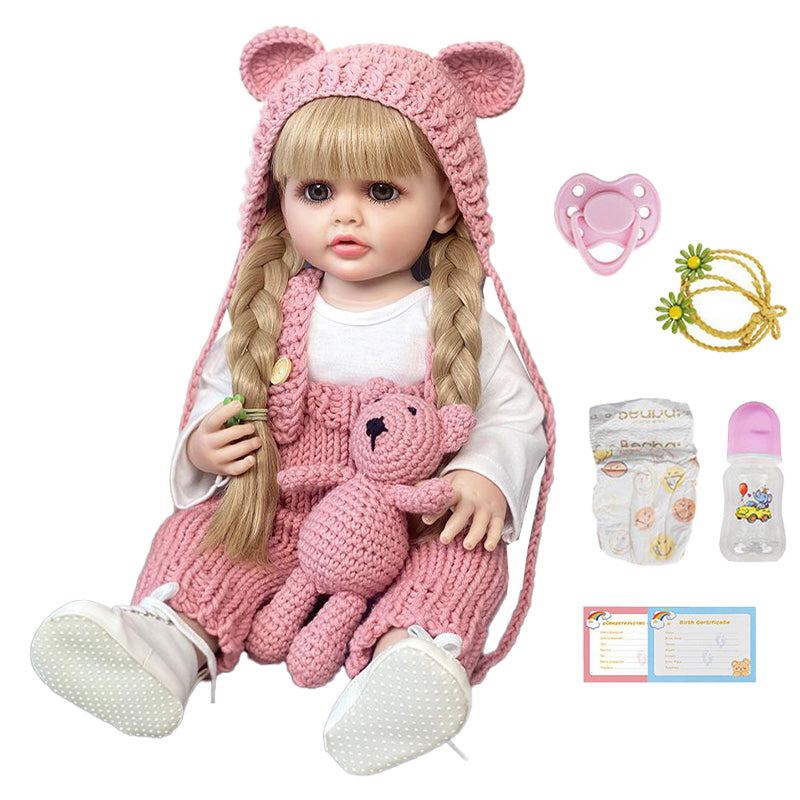 Realistic silicone reborn baby doll with pacifier – view 3