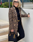 Leopard Print Plus Size Coat