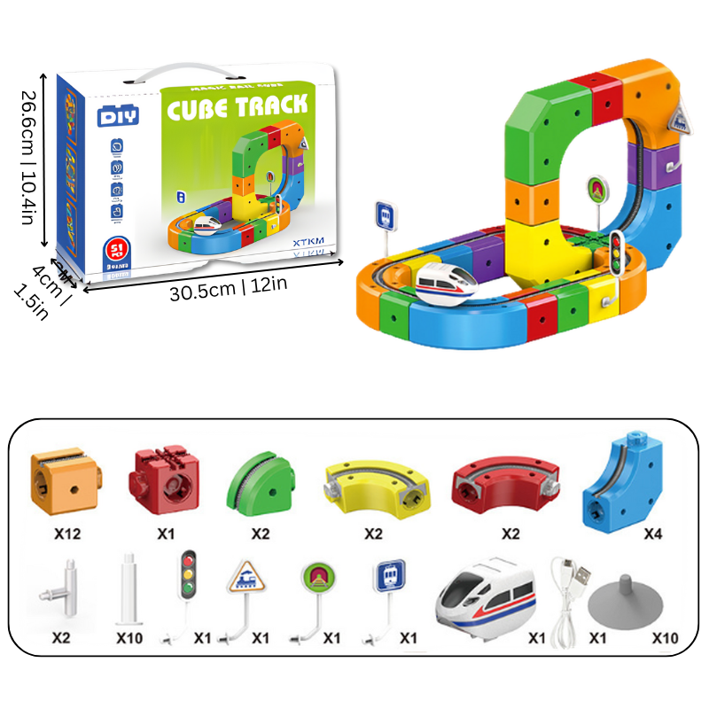 DIY flexible race track set for kids with car – view 2