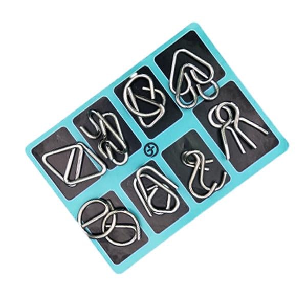 Metal wire brain teaser puzzles set – view 5