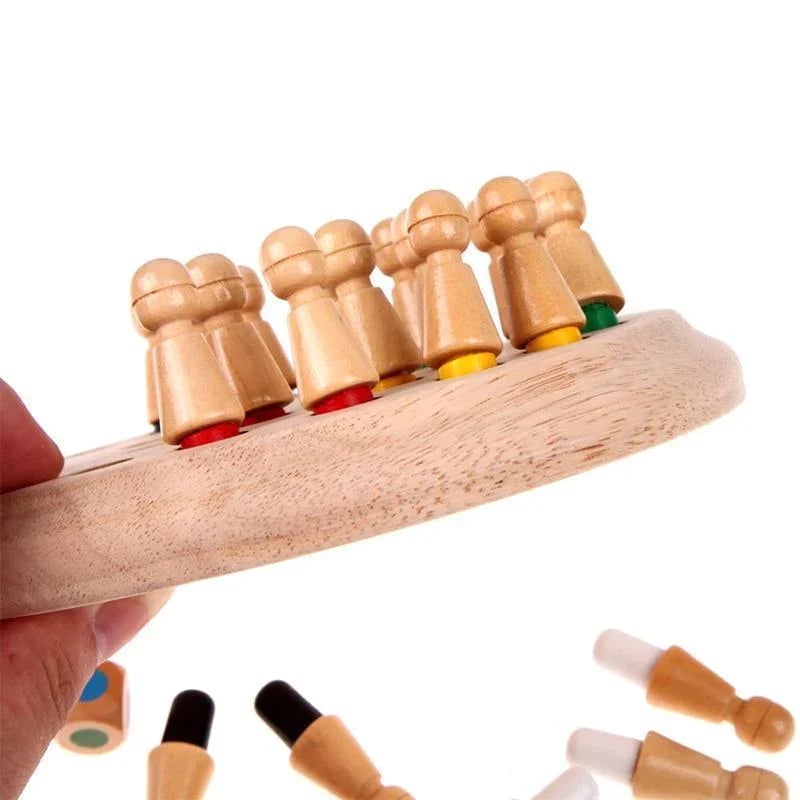 Wooden memory chess color matching game – view 6