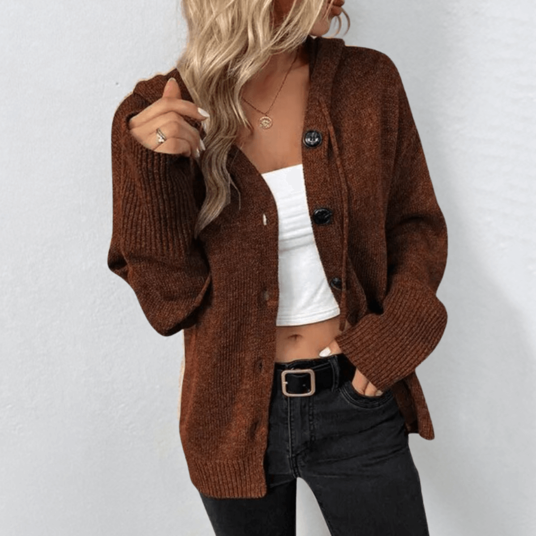 Women's Knitted Warm Button Down Cardigan