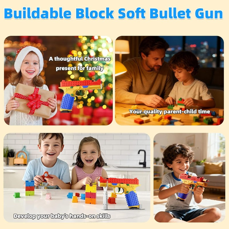 DIY building block toy blaster with foam darts – view 5