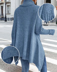 High Collar Irregular Loose Sweater