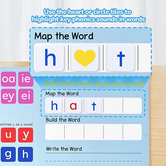 Magnetic phonics letter tiles with folder – view 4