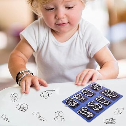 Metal wire brain teaser puzzles set – view 2