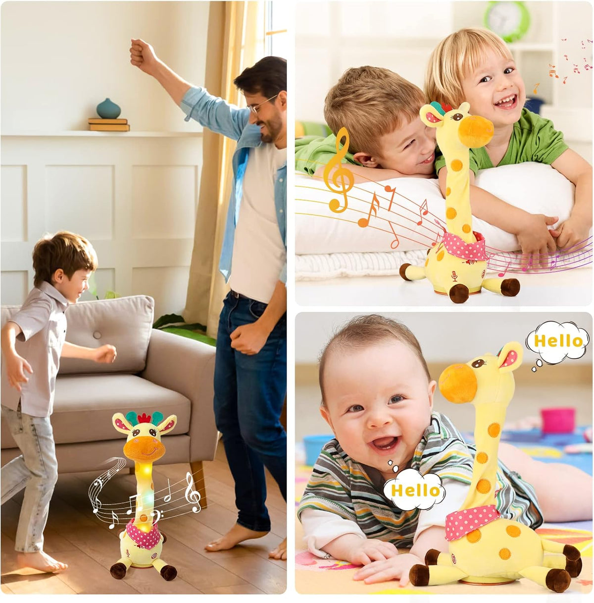 Singing dancing giraffe interactive plush toy – view 4