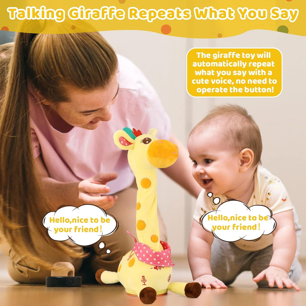 Singing dancing giraffe interactive plush toy – view 5