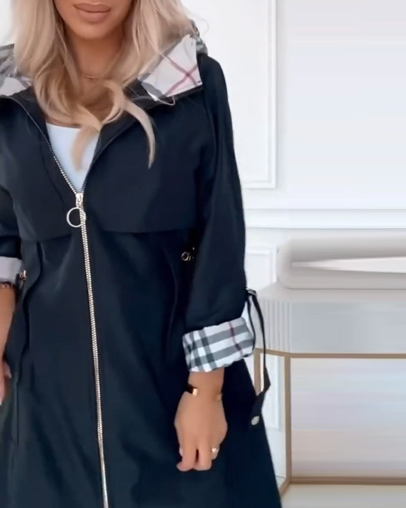 Hooded Jacket Trench Coat