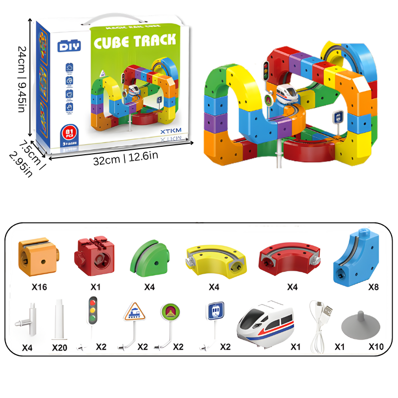 DIY flexible race track set for kids with car – view 3