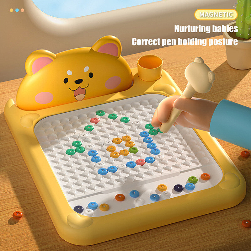 Magnetic bead drawing board with pen – view 2