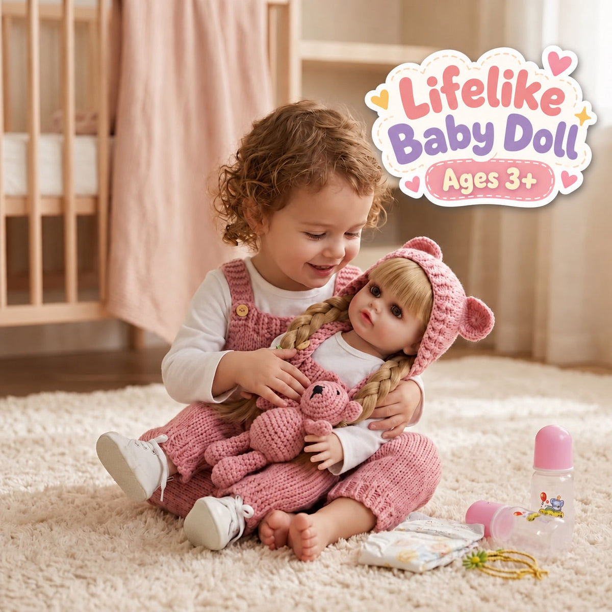 Realistic silicone reborn baby doll with pacifier