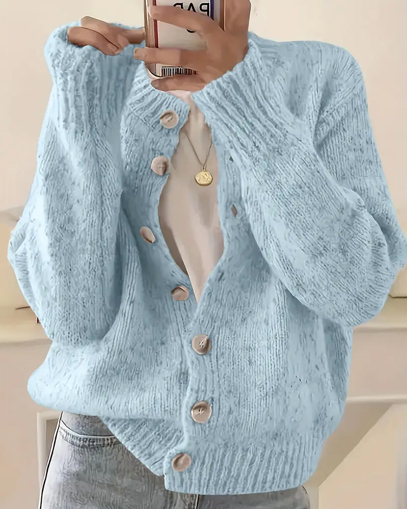 Comfortable Solid Color Cardigan