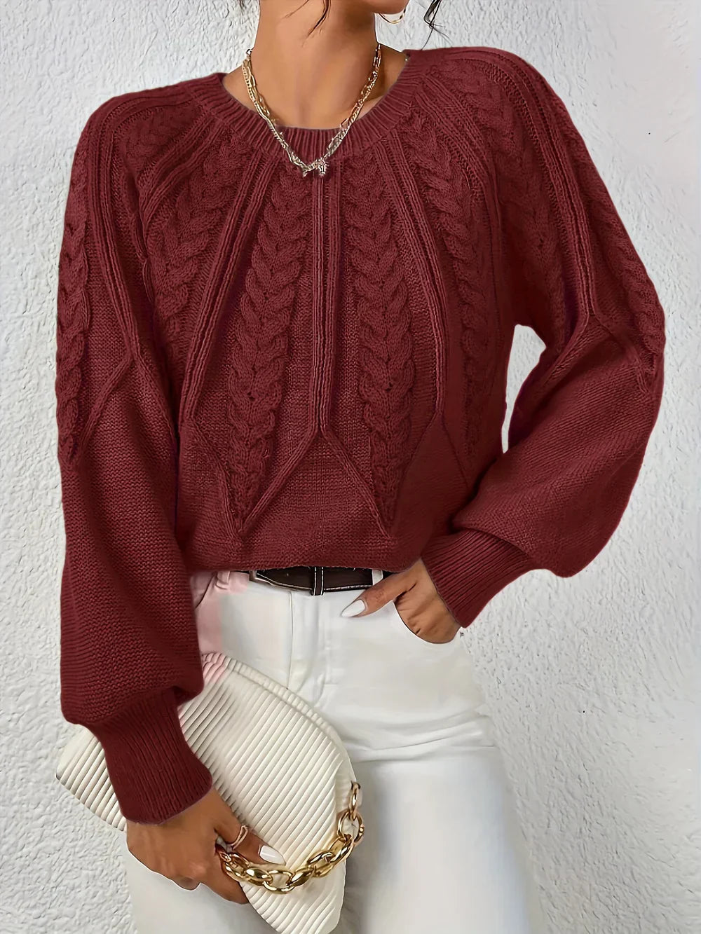 Maeve Cozy Knit Flare Sweater